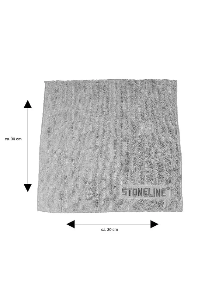 Stoneline Putz- & Waschutensilien<Mikrofasertuch in Grau - (L)30 x (B)30 cm