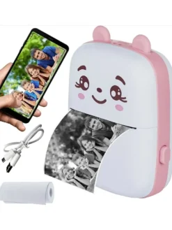 Wisam® Tablets, Konsolen & Elektronisches Spielzeug<Mini Bluetooth Taschendrucker Kompatibel mit iOS Android Etikettendrucker Rosa