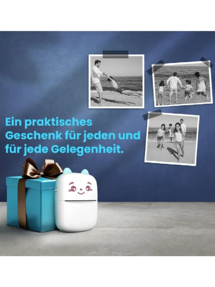 Wisam® Tablets, Konsolen & Elektronisches Spielzeug<Mini Bluetooth Taschendrucker Kompatibel mit iOS Android Etikettendrucker Rosa