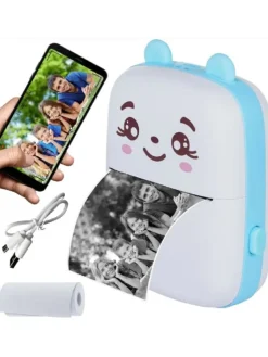 Wisam® Tablets, Konsolen & Elektronisches Spielzeug<Mini Bluetooth Taschendrucker Kompatibel mit iOS Android Etikettendrucker Blau