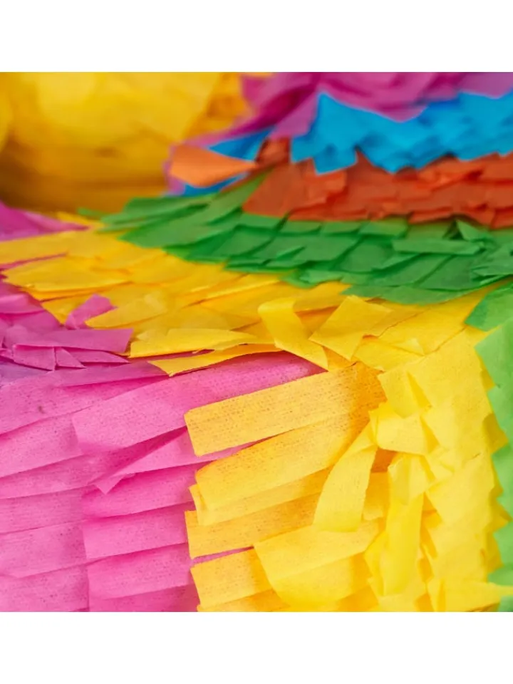 relaxdays Partyzubehör & -Dekoration<Mini Pinata "Zahl 6" in Bunt - (B)15 x (H)20,5 x (T)4,5 cm