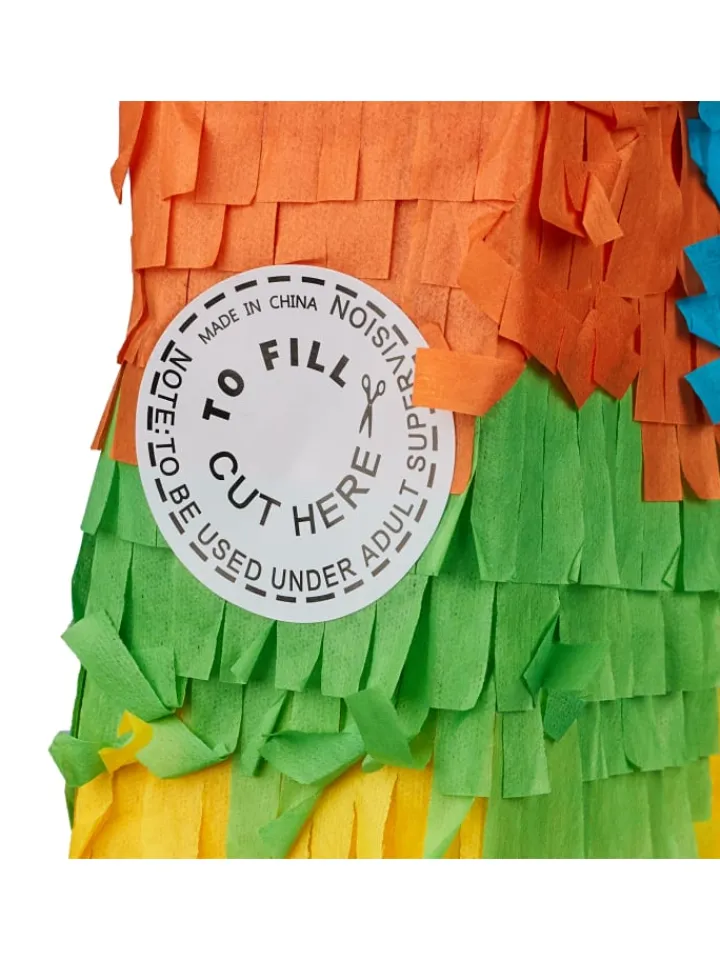 relaxdays Partyzubehör & -Dekoration<Mini Pinata "Zahl 6" in Bunt - (B)15 x (H)20,5 x (T)4,5 cm