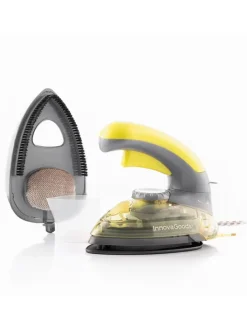 InnovaGoods Putz- & Waschutensilien<Mini-Bügeleisen 2in1 "Veliron" in Grau/ Gelb
