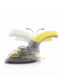 InnovaGoods Putz- & Waschutensilien<Mini-Bügeleisen 2in1 "Veliron" in Grau/ Gelb