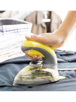 InnovaGoods Putz- & Waschutensilien<Mini-Bügeleisen 2in1 "Veliron" in Grau/ Gelb