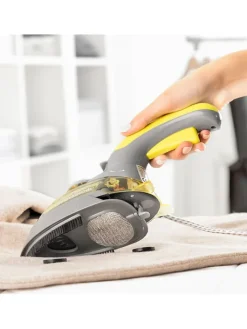 InnovaGoods Putz- & Waschutensilien<Mini-Bügeleisen 2in1 "Veliron" in Grau/ Gelb