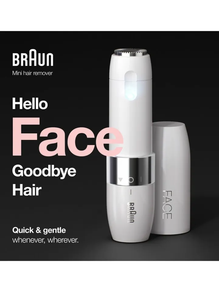 Braun Technik|Pflege & Gesundheit<Mini-Gesichtsrasierer "Face Mini Hair Remover FS1000" in Weiß