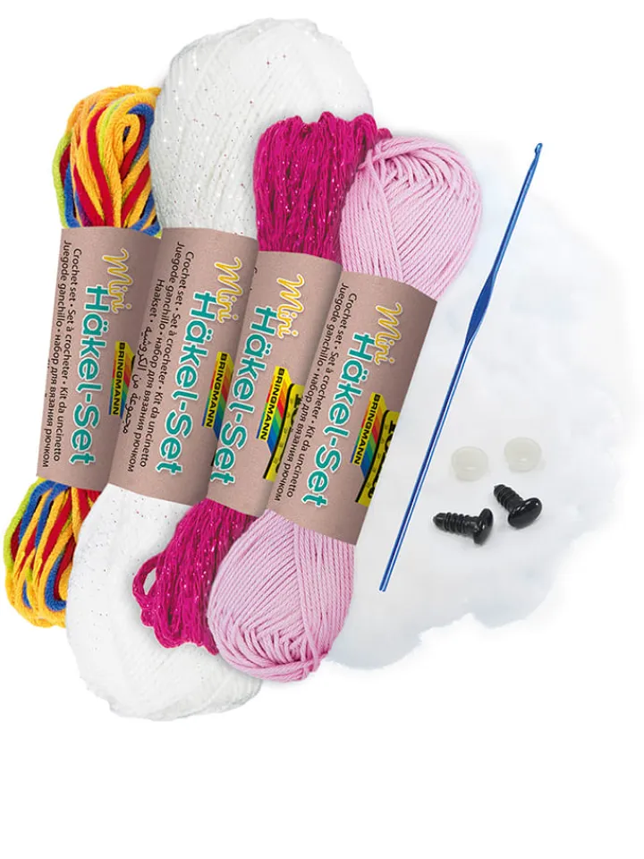folia PAPER Kreativbedarf & Do-It-Yourself<Mini-Häkelset "Einhorn" - ab 8 Jahren