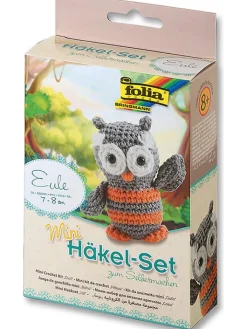 folia PAPER Kreativbedarf & Do-It-Yourself<Mini-Häkelset "Eule" - ab 8 Jahren