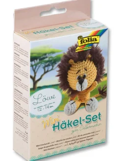 folia PAPER Kreativbedarf & Do-It-Yourself<Mini-Häkelset "Löwe" - ab 8 Jahren