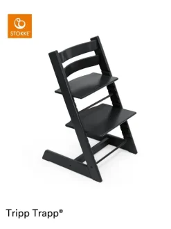 Stokke Babymöbel<Mitwachsender Treppenhochstuhl Tripp Trapp® schwarz in Schwarz ab 0 Monate