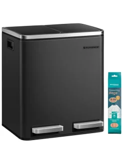 Songmics Mülleimer<Mülleimer in Schwarz - (B)41 x (H)44,5 x (T)27,5 cm