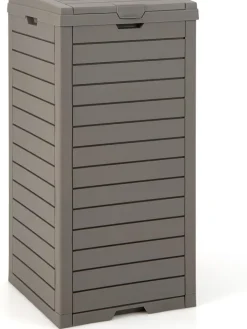 COSTWAY Mülleimer<Mülleimer mit Deckel 141 L in Braun