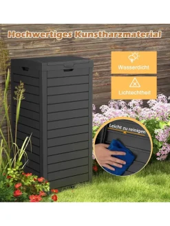 COSTWAY Mülleimer<Mülleimer mit Deckel 141 L in Schwarz