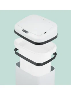 relaxdays Mülleimer<Mülleimer mit Sensor in Weiß - 50 Liter