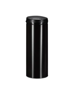 relaxdays Mülleimer<Mülleimer Schwarz - 50l