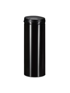 relaxdays Mülleimer<Mülleimer Schwarz - 50l