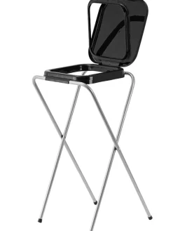 Echtwerk Mülleimer<Müllsackständer in Schwarz - (B)38 x (H)75 cm