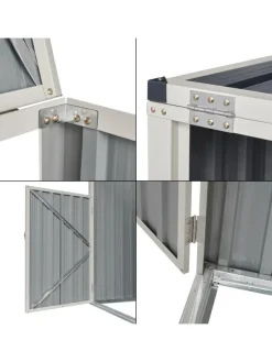 pro.tec Mülleimer<Mülltonnenbox Tarbek für 4 Tonnen in Anthrazit (B)292cm