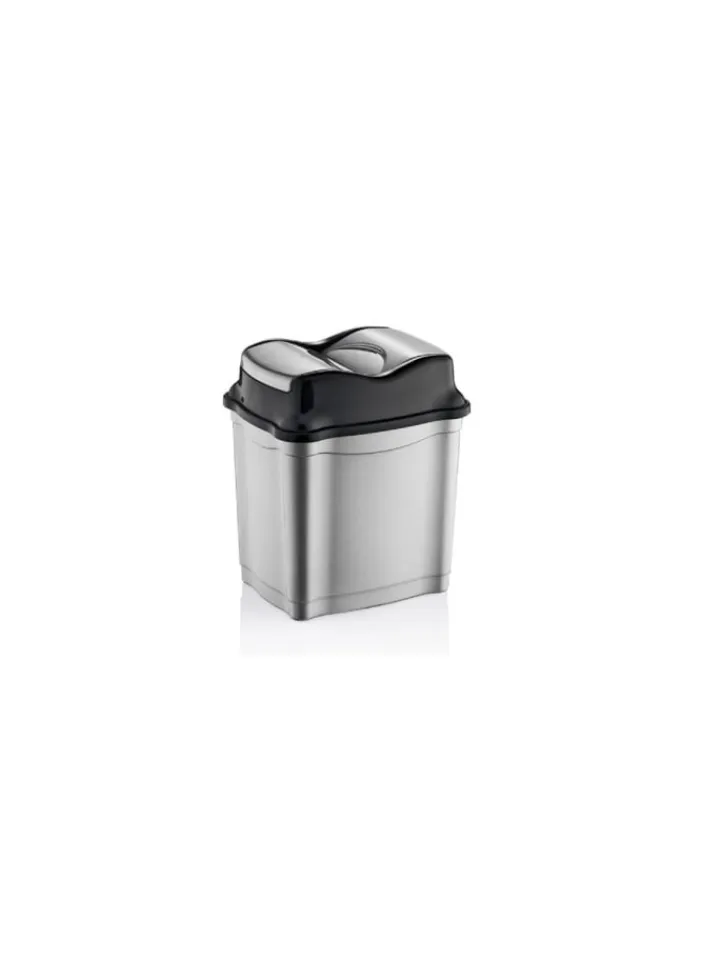 COFI 1453 Mülleimer<Moderner Abfalleimer / Mülleimer mit praktischem Push-Deckel in Grau