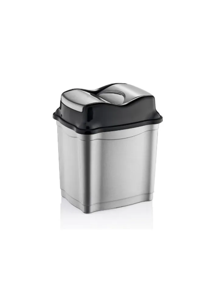 COFI 1453 Mülleimer<Moderner Abfalleimer / Mülleimer mit praktischem Push-Deckel in Grau