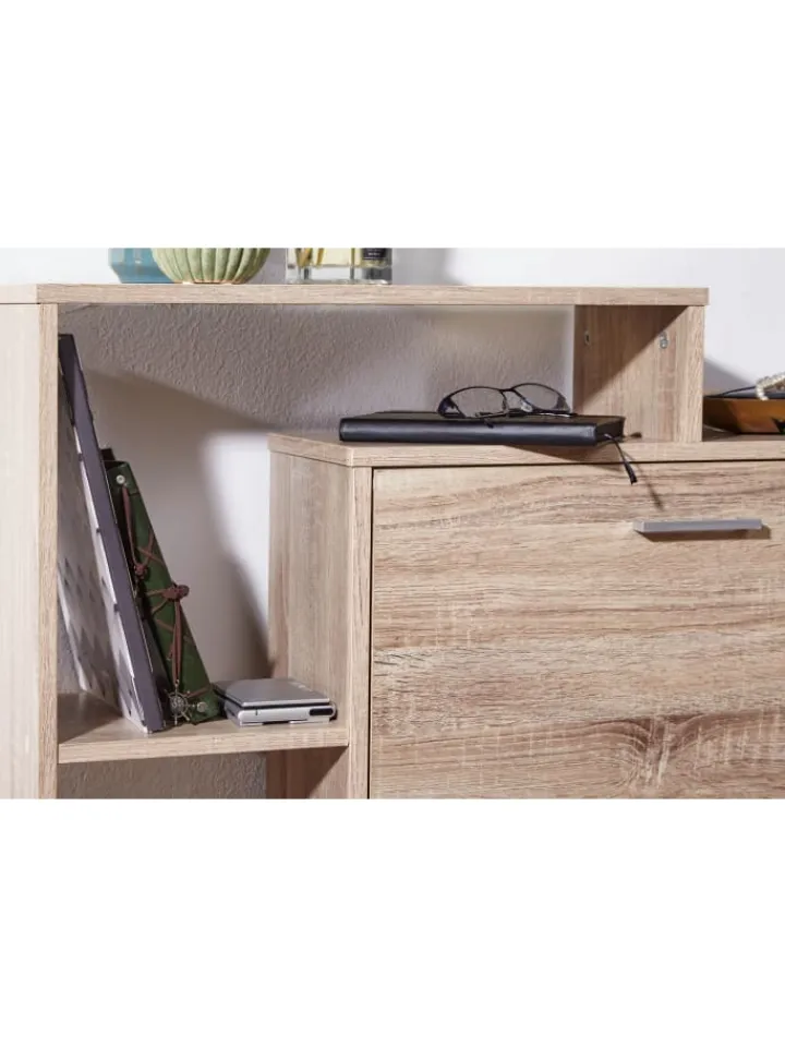 KADIMA DESIGN Garderoben<Moderner Schuhkipper MASSA Holz 2 Fächer Eiche 12 Paar Schuhe