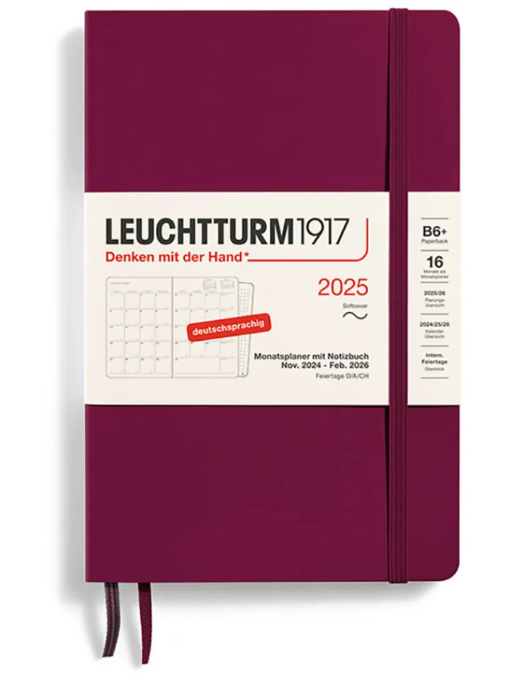 LEUCHTTURM1917 Büro- & Schulbedarf<Monatsplaner & Notizbuch in Bordeaux - B6+