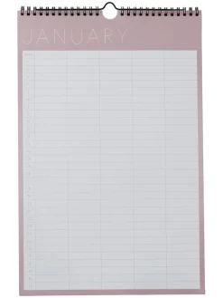 Design Letters Büro- & Schulbedarf<Monatsplaner in Rosa - (B)25 x (H)39 cm