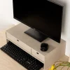 BigsoBox Büro- & Schulbedarf<Monitor-Stand "Ted" in Beige - (B)48,5 x (H)15 x (T)26 cm