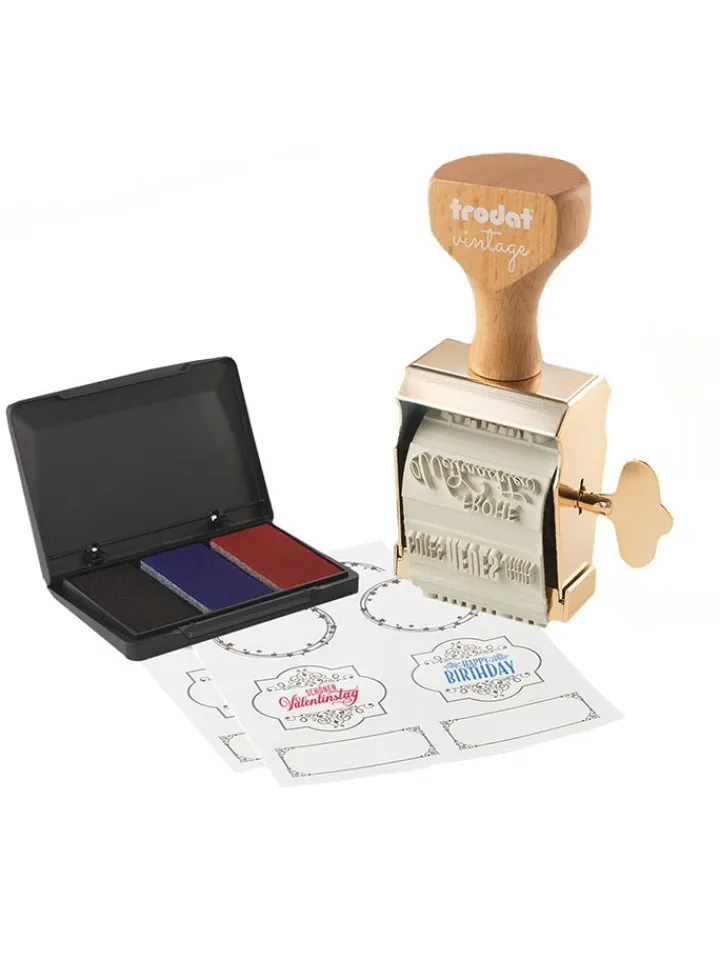 trodat Kreativbedarf & Do-It-Yourself<Motiv-Stempel "Vintage - Besondere Anläße" in Gold/ Natur