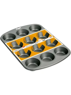 Kaiser Koch- & Backutensilien<Muffinform ''Gourmet 231'' in Grau - (B)38 x (H)3,2 x (T)26,7 cm