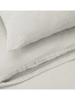UNCOVER BY SCHIESSER Bettwäsche & Bettwaren<Musselin-Bettwäsche-Set "Lennox" in Helltaupe