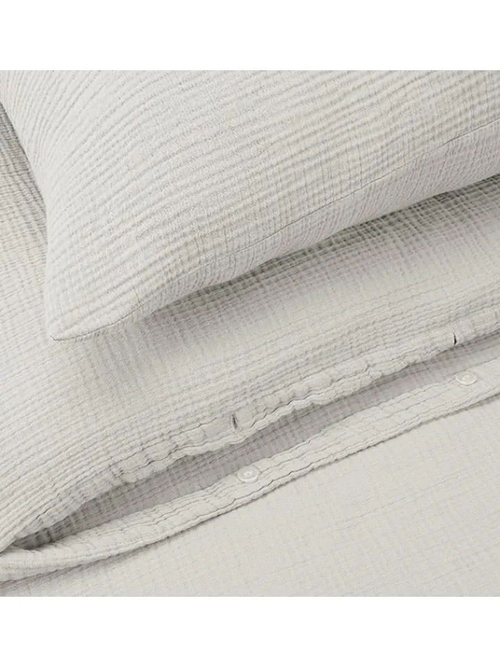 UNCOVER BY SCHIESSER Bettwäsche & Bettwaren<Musselin-Bettwäsche-Set "Lennox" in Helltaupe