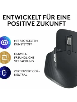 Logitech Tablets, Konsolen & Elektronisches Spielzeug<MX Master 3S die perfekte Maus für jeden Moment Ihres Workflows in Schwarz