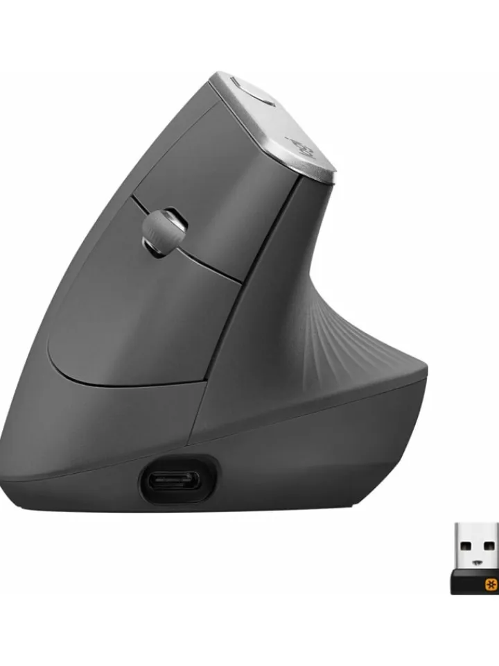 Logitech Tablets, Konsolen & Elektronisches Spielzeug<MX Vertical Maus für ergonomische Handhaltung und präzise in Schwarz