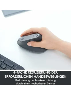Logitech Tablets, Konsolen & Elektronisches Spielzeug<MX Vertical Maus für ergonomische Handhaltung und präzise in Schwarz