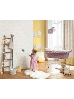 Casadeco Gardinen, Jalousien & Rollos<My Little World Stoff Vögelchen rosa grau