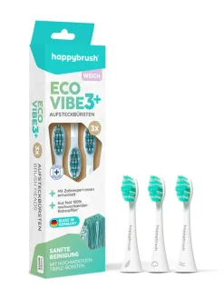 happybrush Zahn & Mundpflege<Nachfüllpack "Eco V3+ Refills (White-Mint) soft" in Weiß
