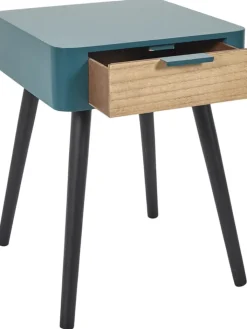 THE HOME DECO FACTORY Tische<Nachttisch in Blau - (B)35 x (H)48 x (T)35 cm