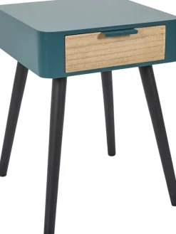 THE HOME DECO FACTORY Tische<Nachttisch in Blau - (B)35 x (H)48 x (T)35 cm