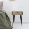 The Home Deco Kids Tische<Nachttisch in Grün - (B)35 x (H)48 x (T)35 cm