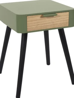 The Home Deco Kids Tische<Nachttisch in Grün - (B)35 x (H)48 x (T)35 cm