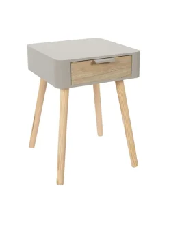 The Home Deco Kids Tische<Nachttisch in Taupe - (B)35 x (H)48 x (T)35 cm