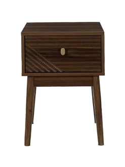 THE HOME DECO FACTORY Tische<Nachttisch "Tiffany" in Braun - (B)40 x (H)55 x (T)40 cm