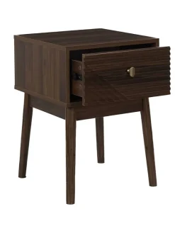 THE HOME DECO FACTORY Tische<Nachttisch "Tiffany" in Braun - (B)40 x (H)55 x (T)40 cm