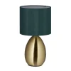 relaxdays Tischleuchten<Nachttischlampe Touch in Messing - (H)33,5 cm