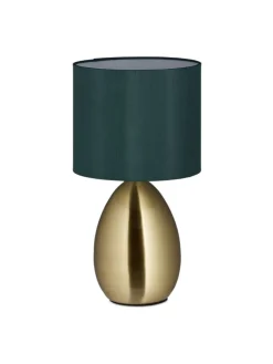 relaxdays Tischleuchten<Nachttischlampe Touch in Messing - (H)33,5 cm