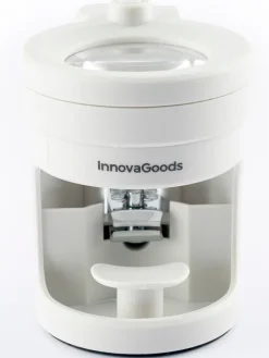 InnovaGoods Pflege & Gesundheit<Nagelknipser in Grau/ Weiß - (H)10,5 x Ø 8,2 cm