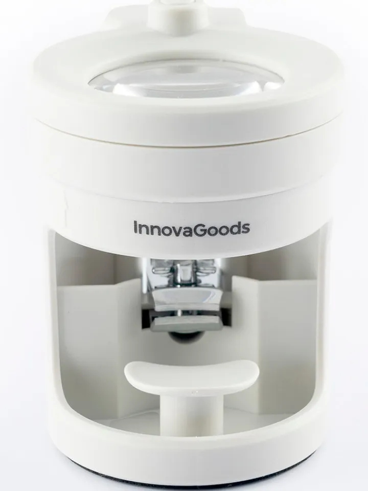 InnovaGoods Pflege & Gesundheit<Nagelknipser in Grau/ Weiß - (H)10,5 x Ø 8,2 cm