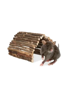 relaxdays Kleintiere<Nagerbrücke in Natur - (B)40 x (T)65 cm
